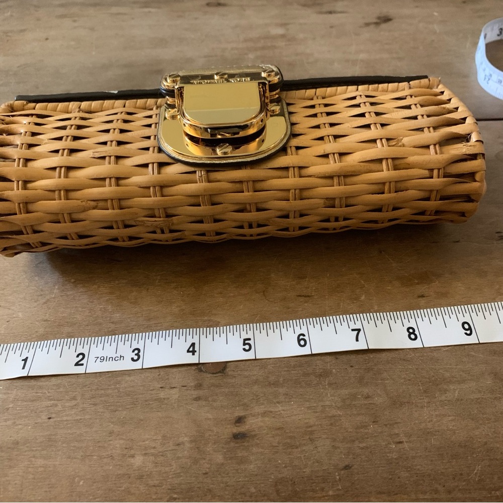 Michael Kors natural rattan clutch gold - Picture 7 of 11